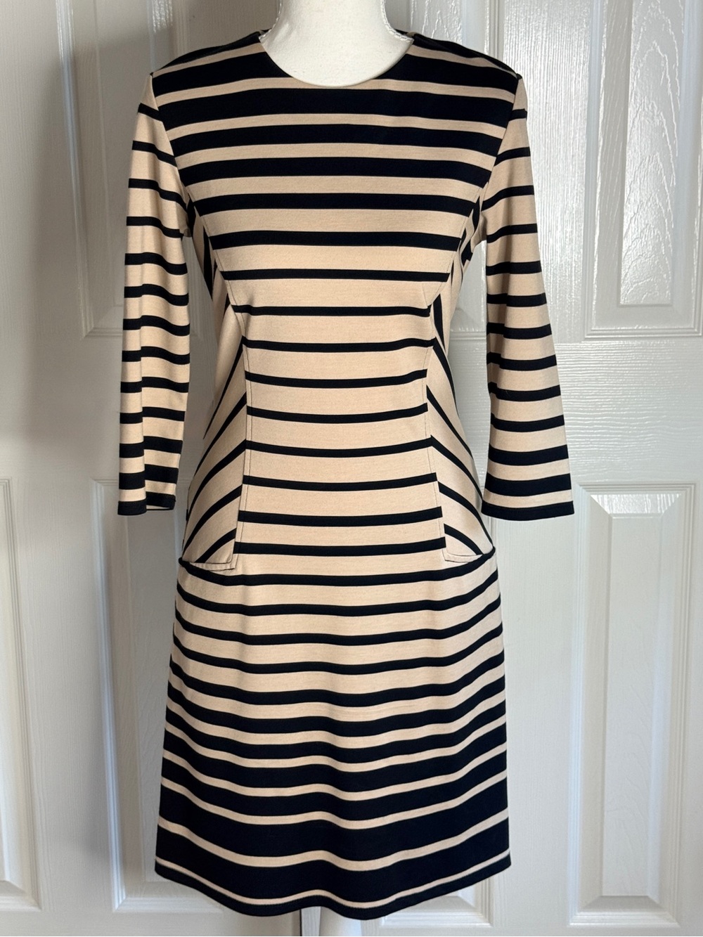 J. McLaughlin Catalyst Knit Striped Sheath Dress XS EUC